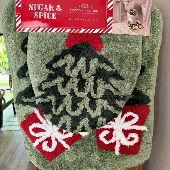 Set of 2 Piece Lid Cover & Contour Bath Rug Set - Picture 3 of 4